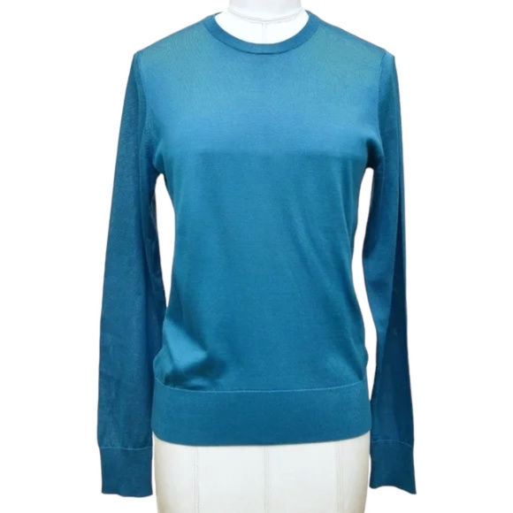 Dolce & Gabbana Navy Blue Silk V-neck Pullover Sweater main image 1